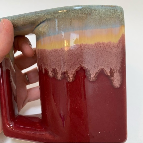 Rodolfo Padilla Mugs Lot of 3 With Wooden Mug Tree Stand Kokopelli Dolphin - Picture 4 of 16